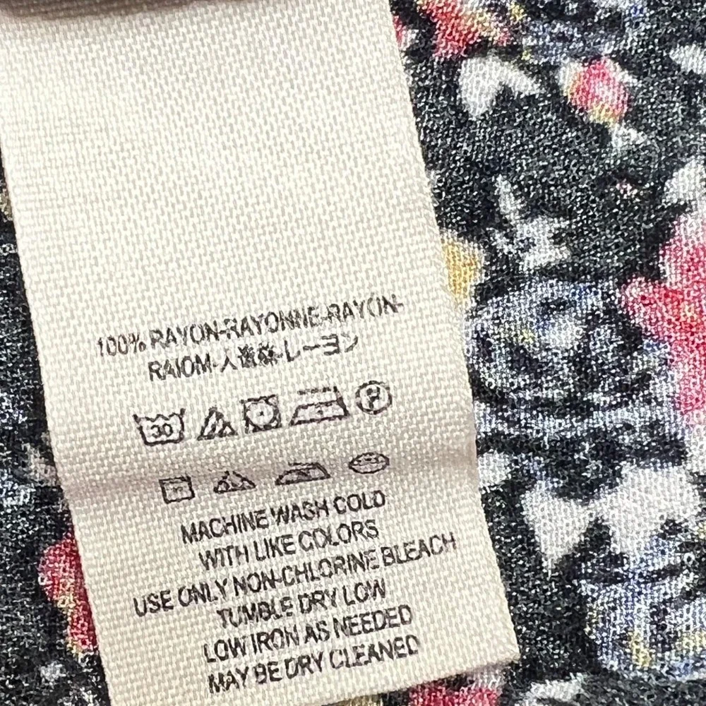 Free People Wildflower Fields Floral Tunic Blouse Womens Medium Boho
